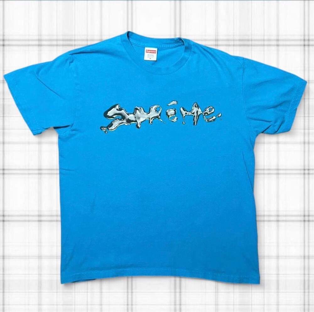 Supreme Liquid Tee Bright Blue FW18 Short Sleeve T-Shirt